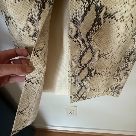 Helmut Lang Python Embossed Leather Top & Midi Skirt Sz 4 - Picture 5 of 6